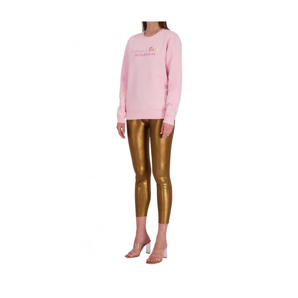 NEW BETHELHELENA for women by women sweatshirt in blush pink in rose gold text